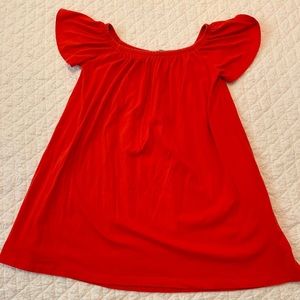 ASOS RED OFF THE SHOULDER DRESS